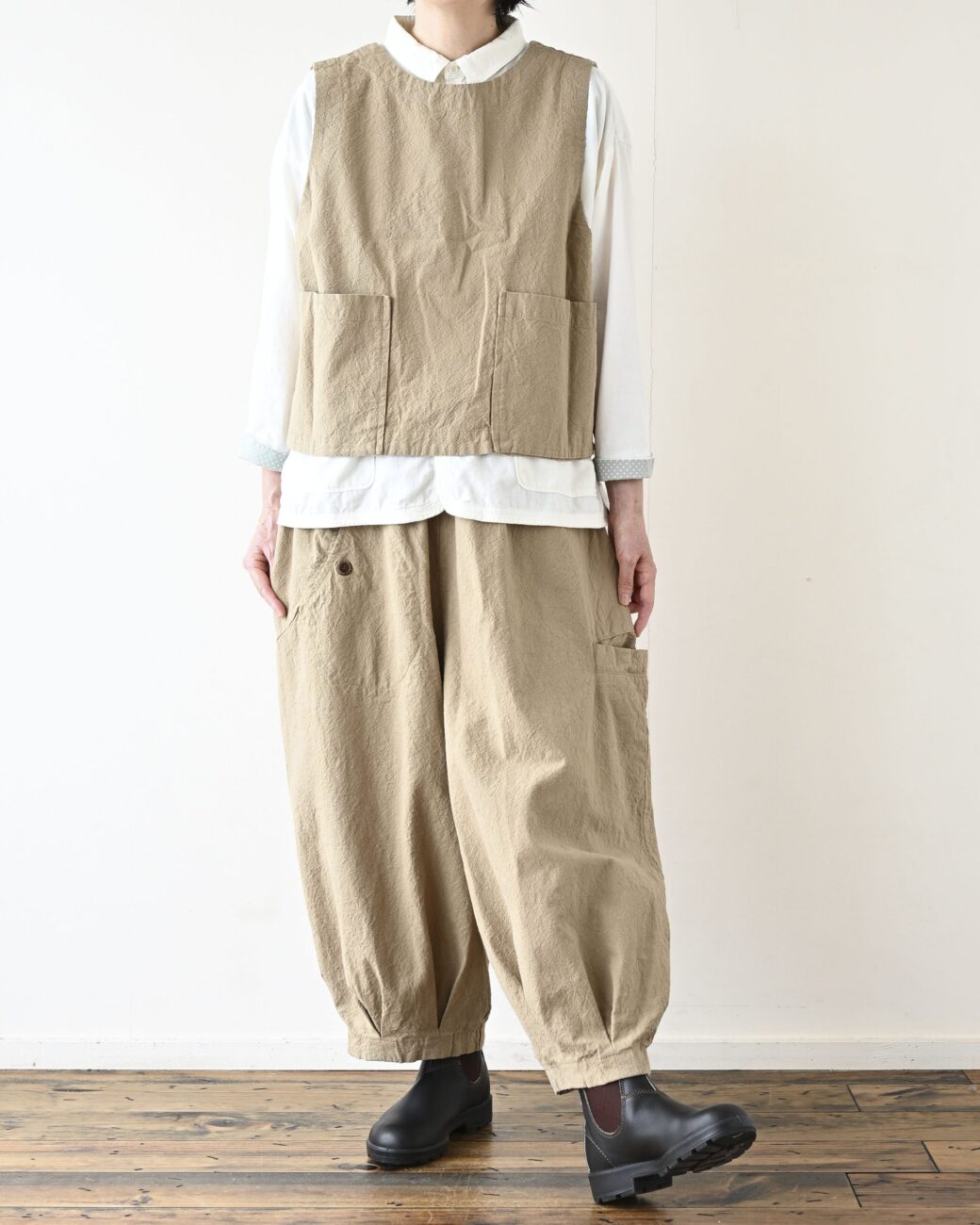 tumugu / ツムグ コットンリネンキャンバス2wayベスト - PADDY BLOG